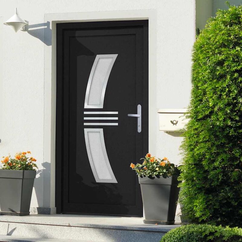Haustür Anthrazit 88x200 Cm Pvc Vidaxl
