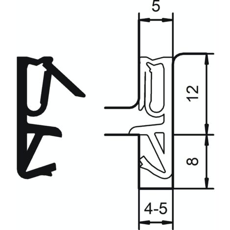 Haustürdichtung DS 6922a - Profi Türdichtung, Silikon graphitgrau