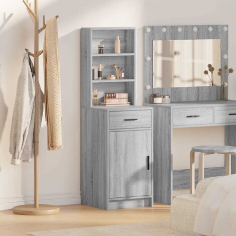 Haut Armoire-Meuble de rangement Sonoma gris 40 x 40,5 x 135 cm Bois d'ingénierie 727749