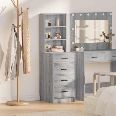 Haut Armoire-Meuble de rangement Sonoma gris 40 x 41 x 135 cm Bois d'ingénierie 436095