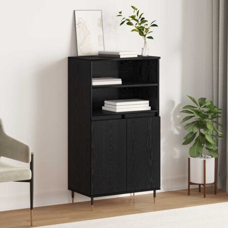 Haut Armoire Noir 60 x 36 x 110 cm Bois d'ingénierie vidaXL