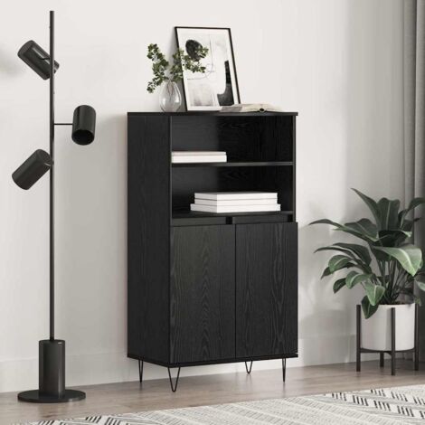 Haut Armoire Noir 60 x 36 x 110 cm Bois d'ingénierie vidaXL