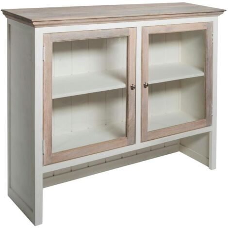 Haut de buffet blanc en bois ALESIA