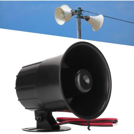 Haut-Parleur 15W Haute Puissance pour Système d'Alarme Périmétrique Jardin et Parc Utilisation DC6-12V Sécurité Extérieure-KZQ