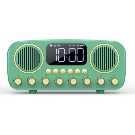 Haut-Parleur Bluetooth, Petit Haut-Parleur sans Fil Portable avec Basse HiFi Stéréo 3D, Affichage De l'horloge LED, Synchronisation À Trois Vitesses, pour Se Détendre Et Dormir