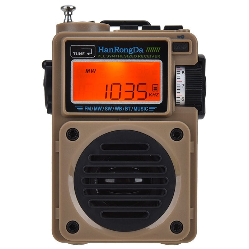 Haut - parleur Bluetooth portable HRD - 701 SW Radio, lecteur de musique rechargeable, radio FM am SW WB pleine bande, support Bluetooth, lecture de