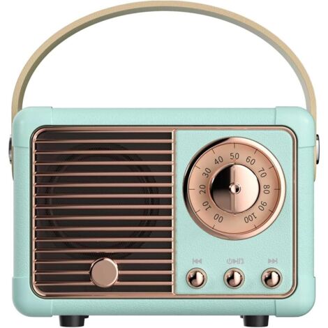 Haut-Parleur Bluetooth Retro, Décoration Vintage, Petit Haut-Parleur Sans Fil, Style Ancien Mignon, Idéal pour Cuisine, Bureau, Chambre, Bureau, Fête, Extérieur, Cadeau d'Anniversaire pour Femmes et A