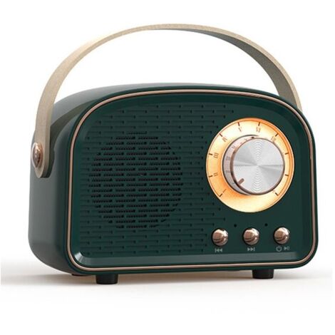 Haut-parleur Bluetooth rétro, haut-parleur vintage sans fil, haut-parleur Bluetooth portable sans fil pour l'extérieur, prend en