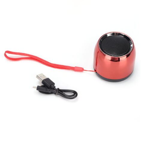 Haut-parleur Bluetooth sans Fil en Forme de Théière, Subwoofer Portable Miniature avec Finition Métallique