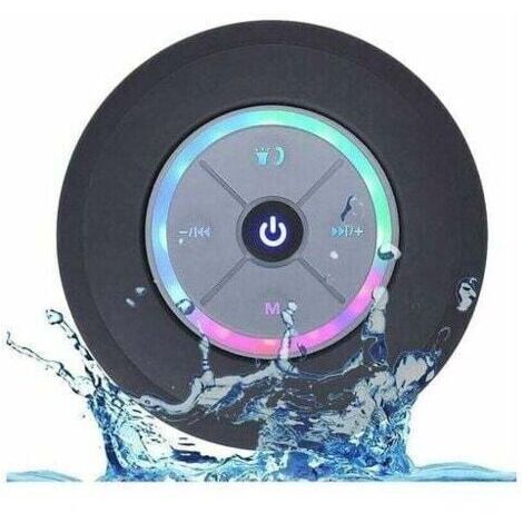 Haut-parleur de douche Bluetooth, radio de douche IPX7 Bluetooth avec radio FM entièrement étanche, haut-parleur mains libres, la plage, la douche et la maison