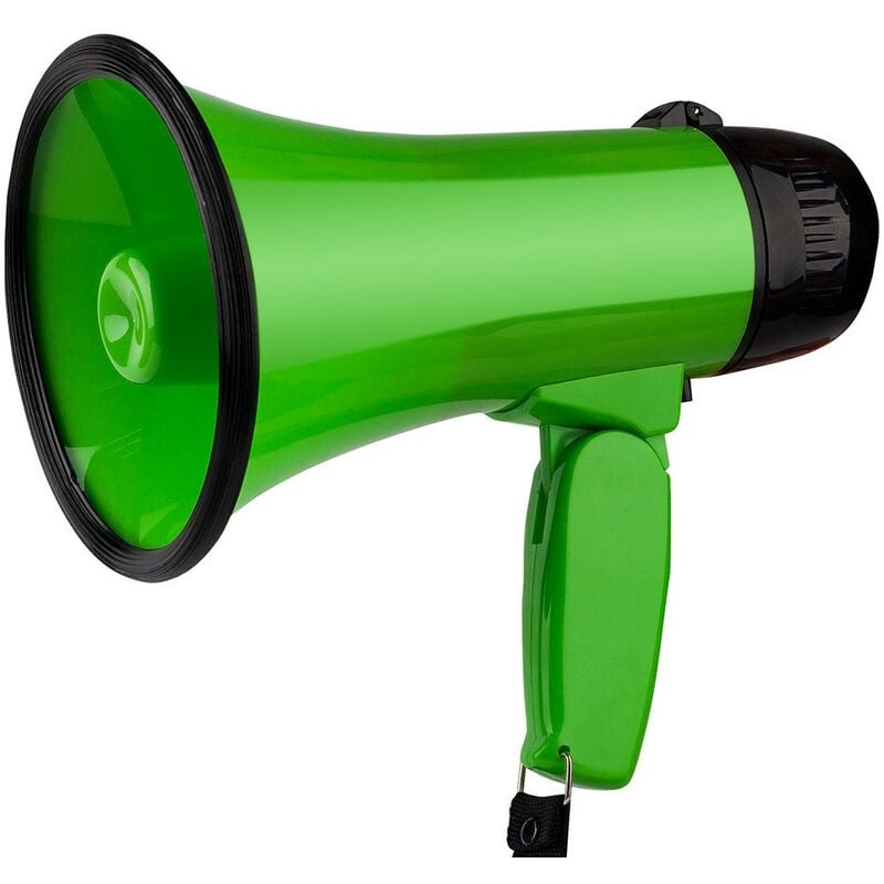 Haut-parleur mégaphone - Cri + alarme + enregistrement (240 secondes) -Vert