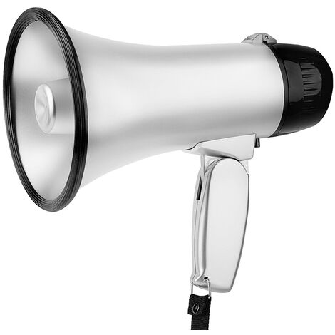 Haut-parleur Portable mégaphone Bullhorn avec puissance de 20 watts et poignée pliable pour Guide de pom-pom-pom girl et Police