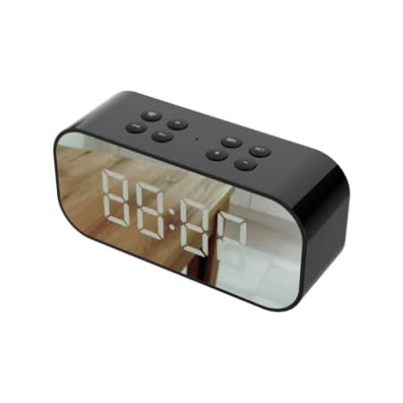 Lifcausal - Haut-parleur portable sans fil Bluetooth, colonne, caisson de basses, boîte de son, horloge, répétition, réveil