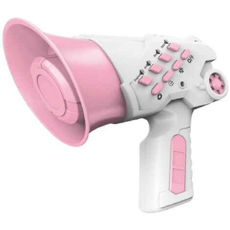 Haut-parleur portable sirène porte-voix rose