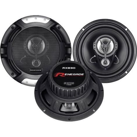 Haut-parleur triaxial 3 voies encastrable 300 W – RX830 – Gamme de fréquence 45 Hz - 20 kHz – Installation facile dans tous les espaces – Renegade - Q779132