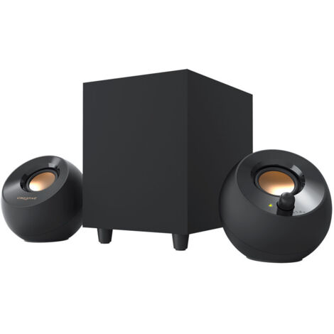 Haut-parleurs de Bureau alimentés par USB 2.1 Creative Pebble Plus avec Caisson de Bas...