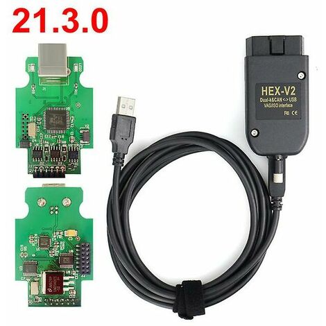 AUTRES Haut VAGCOM 21.3.0 VAG COM 20.4 Le plus récent HEX V2 Interface compale avec Skoda Seat VAG 20.12 Anglais Polonais Allemand Français Espagnol - Italien -dontodent