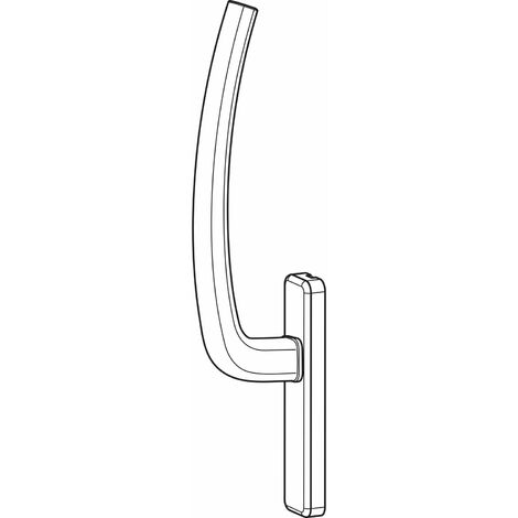 HAUTAU ATRIUM HS Griff innen ohne Vierkantstift, Aluminium Edelstahl-Effekt
