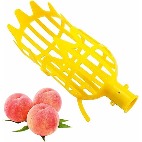 Haute Altitude Plastique Cueilleur De Fruits pour Cueille Fruit pour Maison, Verger, Parc, Ferme, Luth, Citron, Cerise Etc—Jaune(jaune)