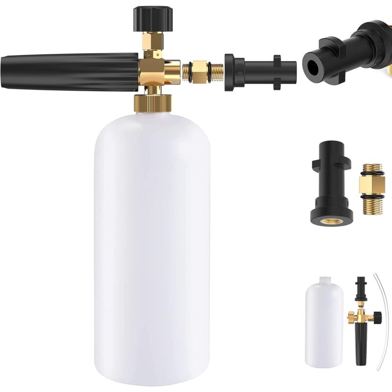 Galozzoit - Haute Pression à Mousse Lance à Mousse de Neige, Réglable Canon a Mousse Compatible avec Karcher Série K2/K3/K4/K5/K6/K7 Nettoyeur pour