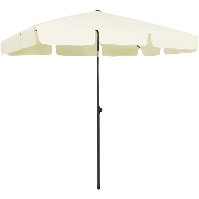 Haute qualité -Parasol de plage Jaune sable 200x125 cm - Résistant aux UV21984