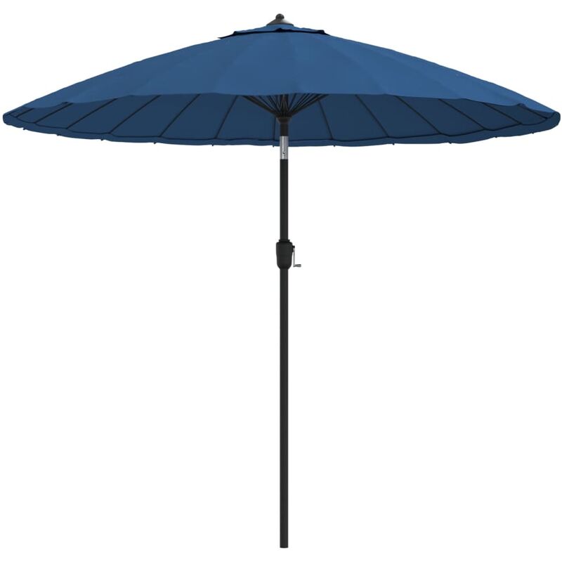 Haute qualité -Parasol d'extérieur avec mât en aluminium 270 cm Bleu azuré - Résistant aux UV22442