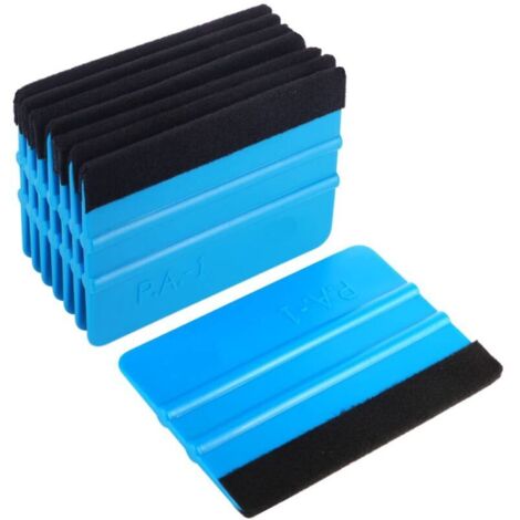 Haute Qualité Raclette avec Bord Fibre pour Voiture Vinyle Wrapping, Durable Raclette de Film de Fenêtre, Autocollant Décalque Raclette(Paquet de 8, Noir)