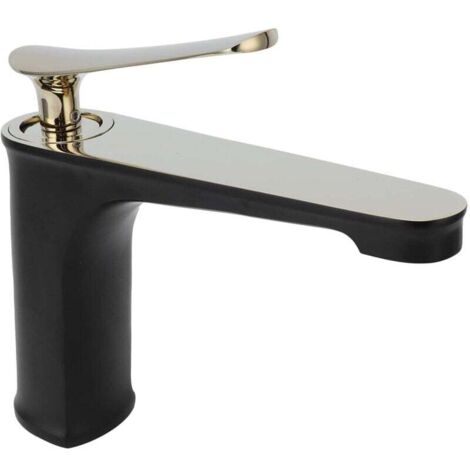 Haute qualité Robinet d'eau Matériau Cuivre Robinet Monotrou Conception à Long Manche Convient aux Espaces Modernes Tels Que Les Salles de Bain Toilettes Lavabos(G9/6)