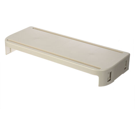Hauteur Réglable Support d'ordinateur de bureau Stand TV écran LCD écran montage montage écran 54x22x7.3cm (Beige) Jmax