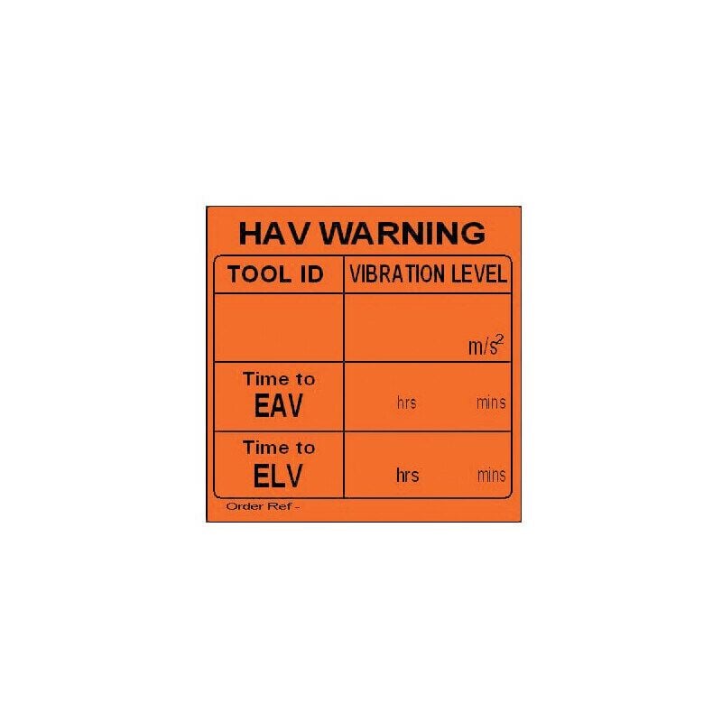 Zoro Select - hav Self-write eav & elv Adhesive Labels 51MMX51MM Amber- you get 5