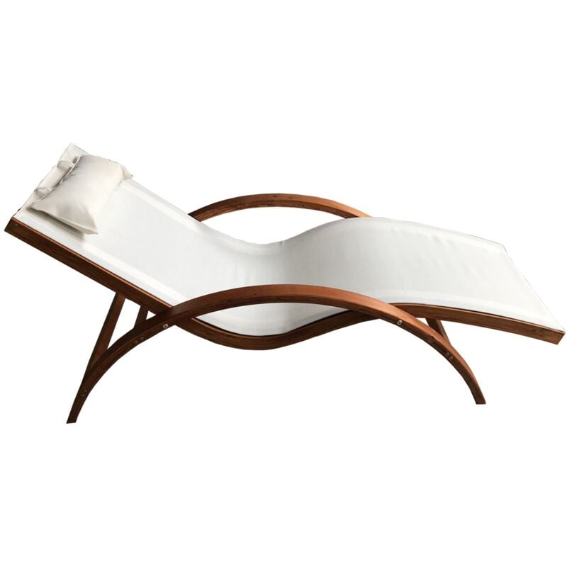 

Havana: tumbona de madera color beige - Beige