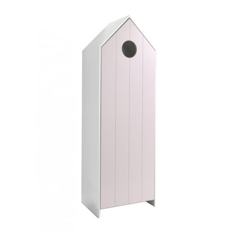 HAVRE - Armoire Cabane de Plage Rose 1 Porte