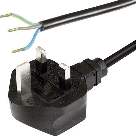 HAWA 1008244 Strom Anschlusskabel  Schwarz 2.00 m