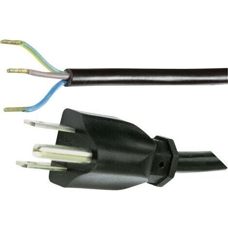 HAWA 1008246 Strom Anschlusskabel  Schwarz 2.00 m