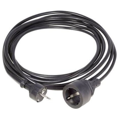 HAWA 1008294 Alimentazione Prolunga 16 A Nero 5.00 m H05VV-F 3G 1,5 mm²