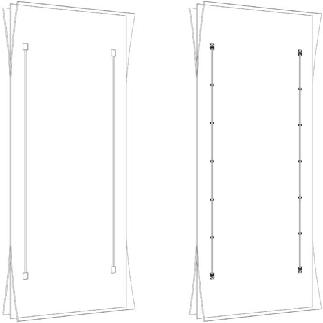 Hawa Ausrichtbeschlag für 1 Türe, Türhöhen 1215-1775 mm, Aluminium, schwarz elox