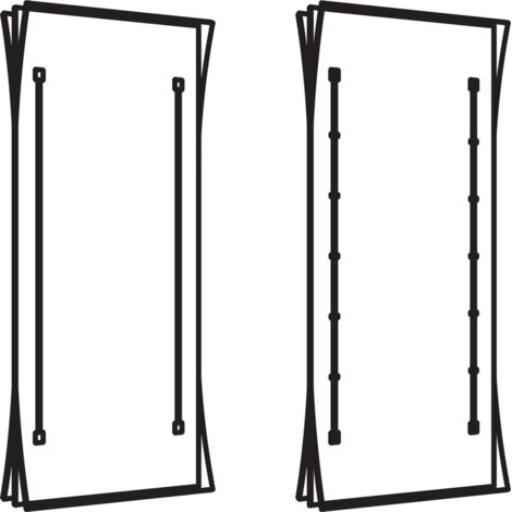 Hawa Ausrichtbeschlag für 1 Türe Türhöhen 1715-2275 mm Alu schwarz eloxiert