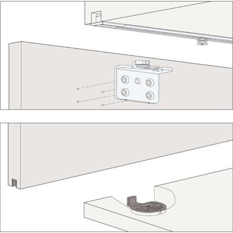 HAWA Clipo 16 H FS Beschlägegarnitur 1000x1400, 1 türig
