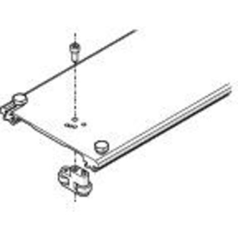 Hawa Connector 110 mm für zwei Dreh-Einschiebetüren, LM 26 mm, farblos eloxiert,