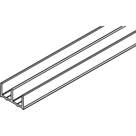 Hawa Doppelführungsschiene Clipo 16 H FS Alu eloxiert L= 4800 mm