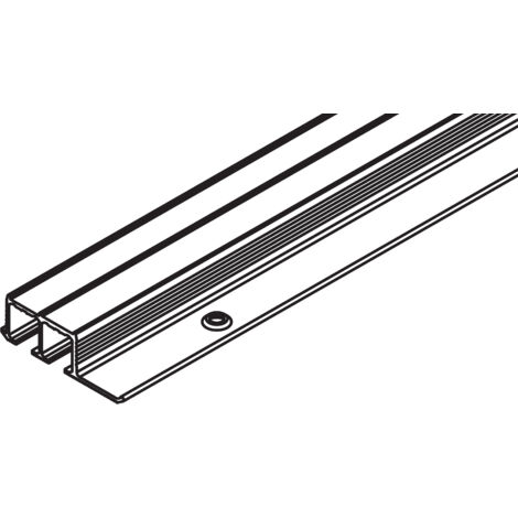 Hawa Doppellaufschiene Hawa Clipo 16, Alu, gelocht, zum Schrauben, L= 2500 mm