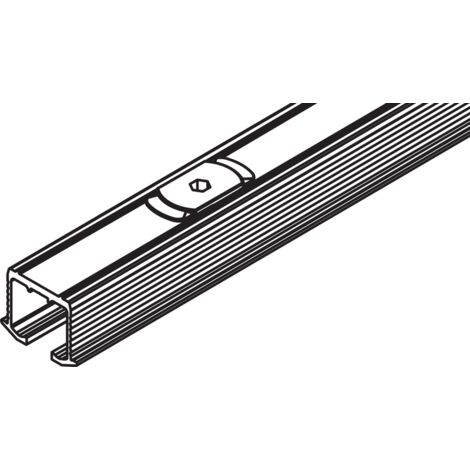 Hawa Einfachlaufschiene Clipo 26/36 Alu eloxiert Drehriegel L= 2500 mm