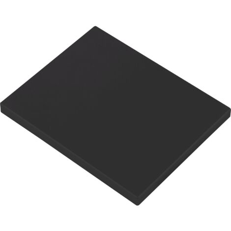 Hawa Junior Abdeckkappe eckig GP/Ordena 70 mit Punktbefestigung für eine Glasstärke von 8-12,7mm, Kunststoff schwarz matt