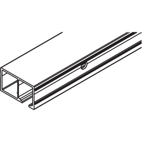Hawa Laufschiene Junior 80/100 Distanzerweiterung +20 mm Alu eloxiert L= 2500 mm