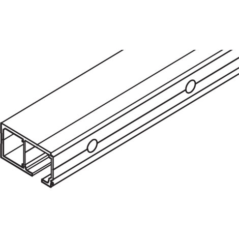 Hawa Laufschiene Porta 60/100 Distanzerweiterung +9 mm Alu eloxiert L= 6000 mm