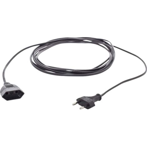 HAWA R698 alimentation Rallonge 16 A noir 5.00 m H03VVH2-F 2X 0,75 mm² plat X035851