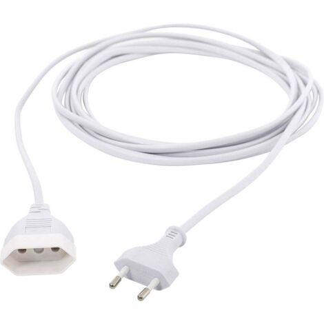 HAWA R699 alimentation Rallonge 2.5 A blanc 5.00 m H03VVH2-F 2X 0,75 mm² plat X035821