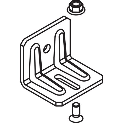 HAWA Winkel-Set für Wandmontage, Stahl verzinkt, VE= 10 St.