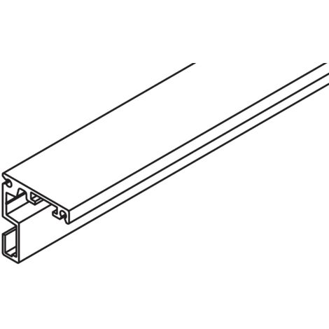 Hawa Winkelprofil für Wandbefestigung LM 2500 mm, farblos eloxiert, gebohrt
