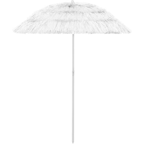 Hawaii Beach Parasol White 180 cm vidaXL